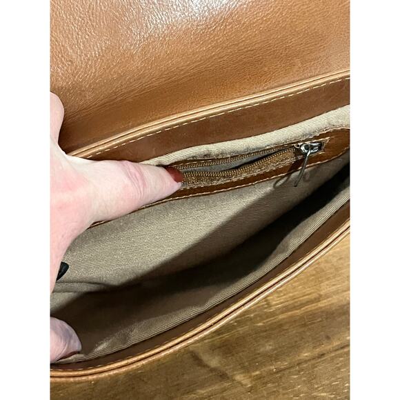 Eberle Genuine Leather Shoulder Bag Made in Brazil Vintage Y2K Minimalist Purse - Picture 13 of 16